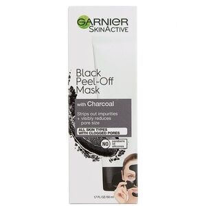 🆕 Garnier SkinActive Black Peel Off Mask with Charcoal, 1.7 fl oz